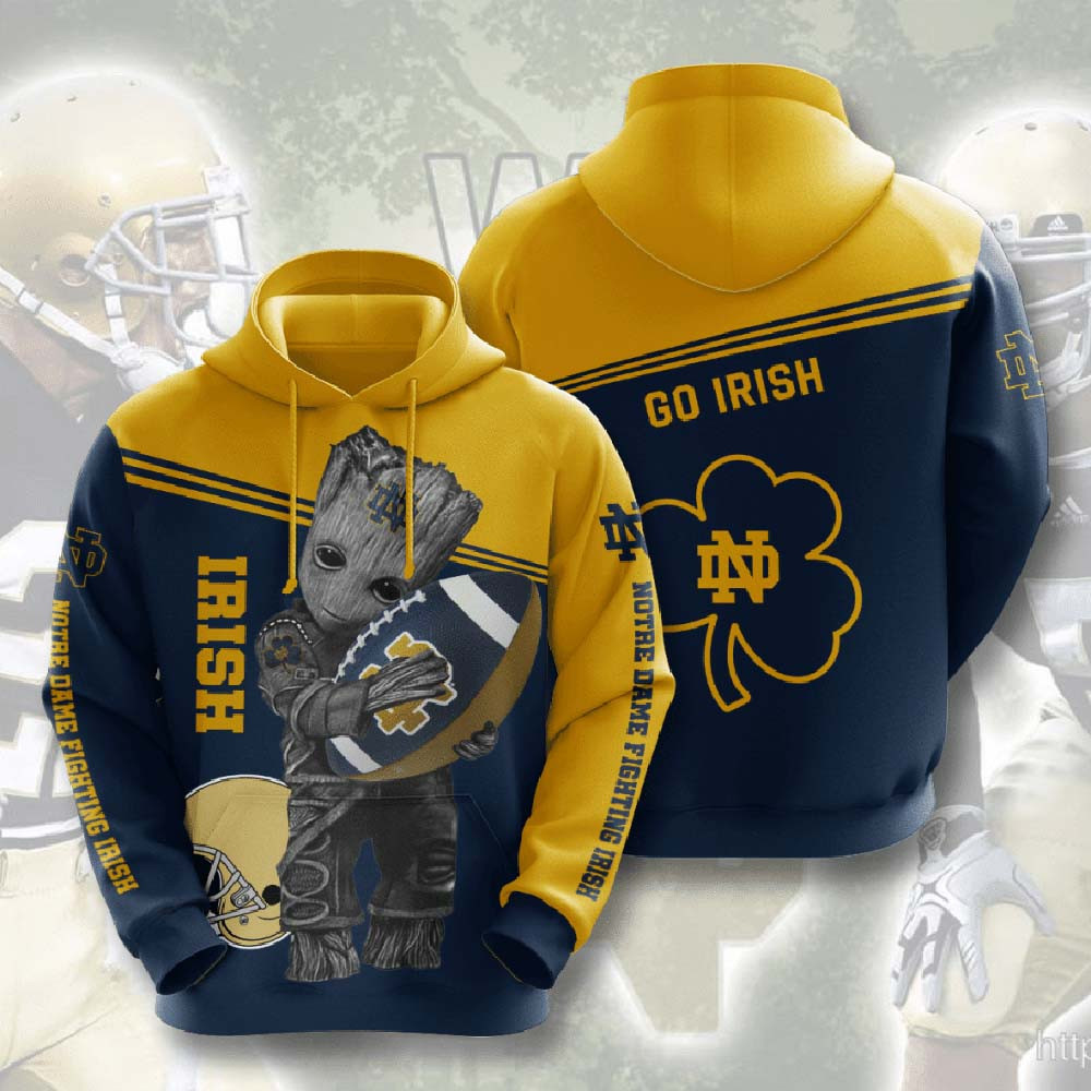 Groot Hold Notre Dame Fighting Irish 3D Hoodie For Men And Women