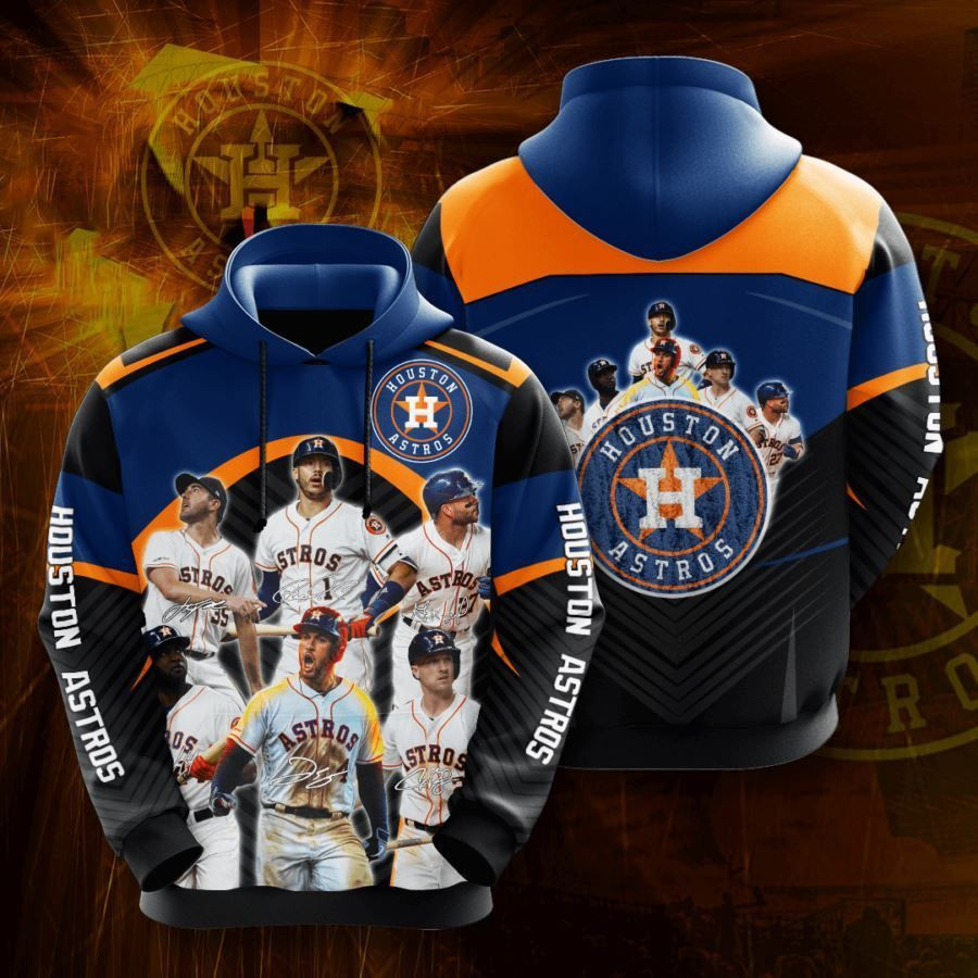 Houston Astros No774 Blue Custom Hoodie Zip Hoodie PH2734