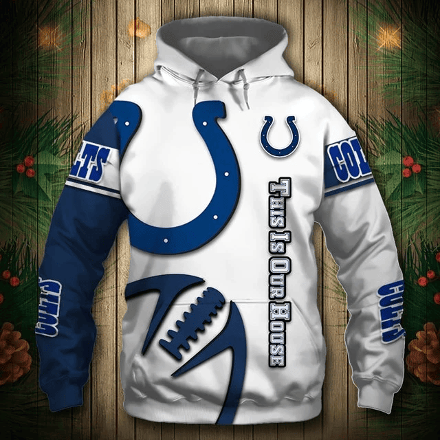 Indianapolis Colts Zigzag Casual Printed 3D Hoodie