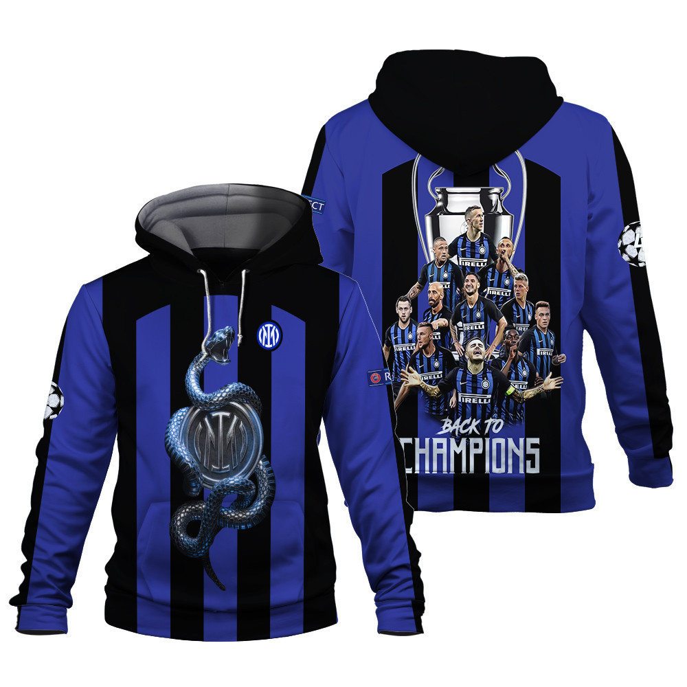 Inter Milan   UEFA Champions League 2023 Unisex AOP Hoodie V1