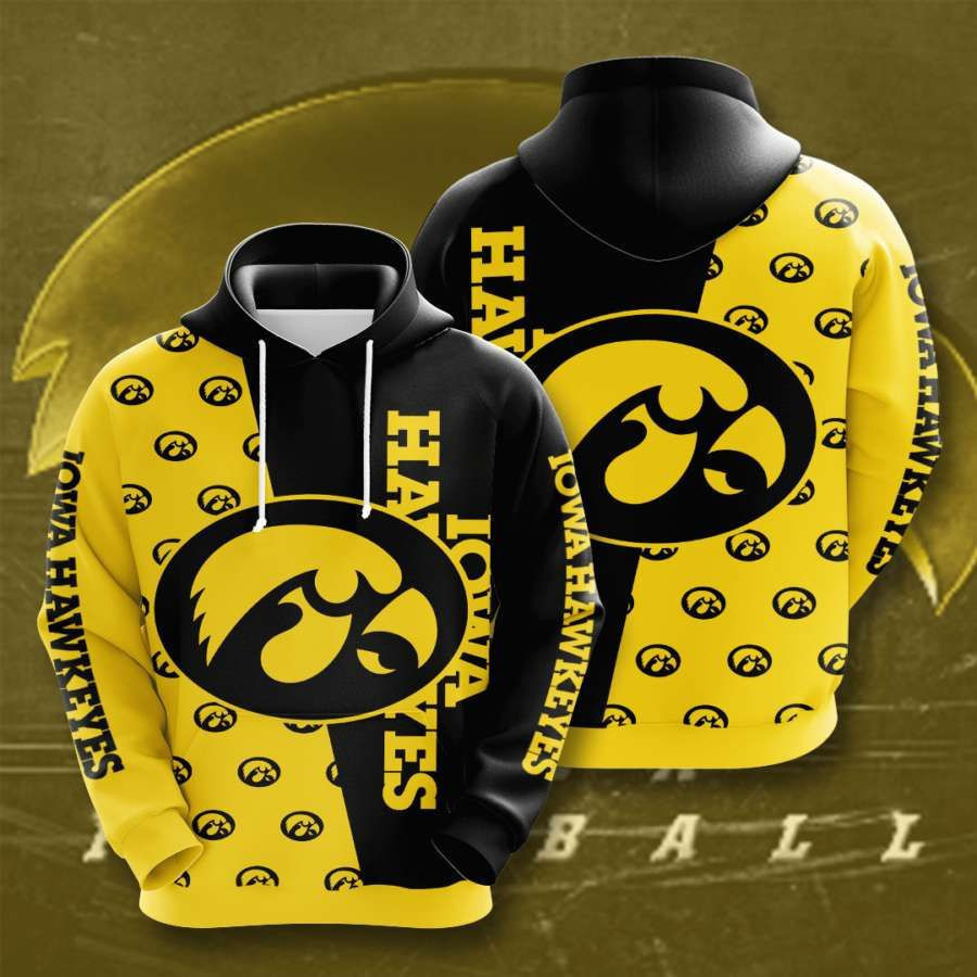 Iowa Hawkeyes No851 Yellow Black Custom Hoodie Zip Hoodie PH265