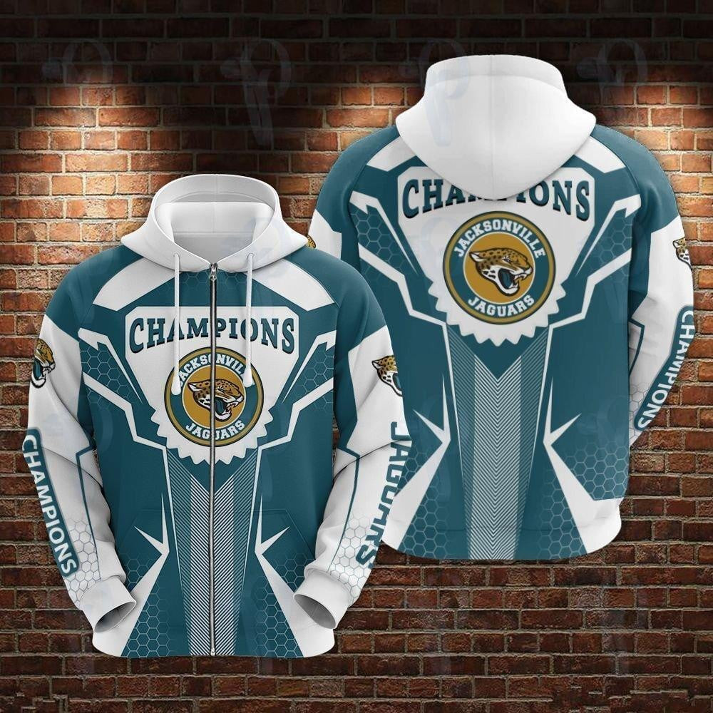 Jacksonville Jaguars NFL Champions 3D Hoodie, Zip Hoodie, Sweatshirt TR3456