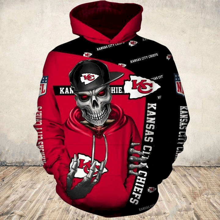 Kansas City Chiefs New Skull S1531 30 Unisex 3D Hoodie Gift For Fans