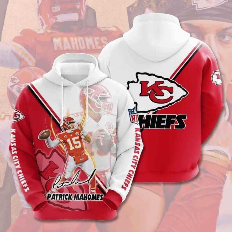 Kansas City Chiefs NFL Logo 15 Patrick Mahomes Signature Fan 3D Hoodie, Zip Hoodie, Sweatshirt TR3492