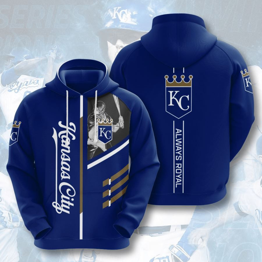 Kansas City Royals No936 Blue Custom Hoodie Zip Hoodie PH3133