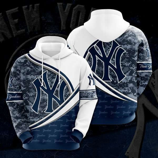 New York Yankees No1462 Blue Custom Hoodie Zip Hoodie TH193
