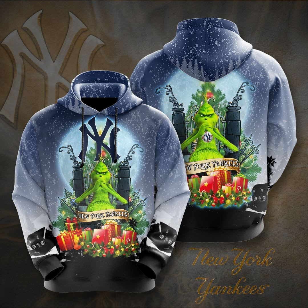 New York Yankees No1463 Custom Hoodie 3D Blue AOP Hoodie Zip Hoodie HT617