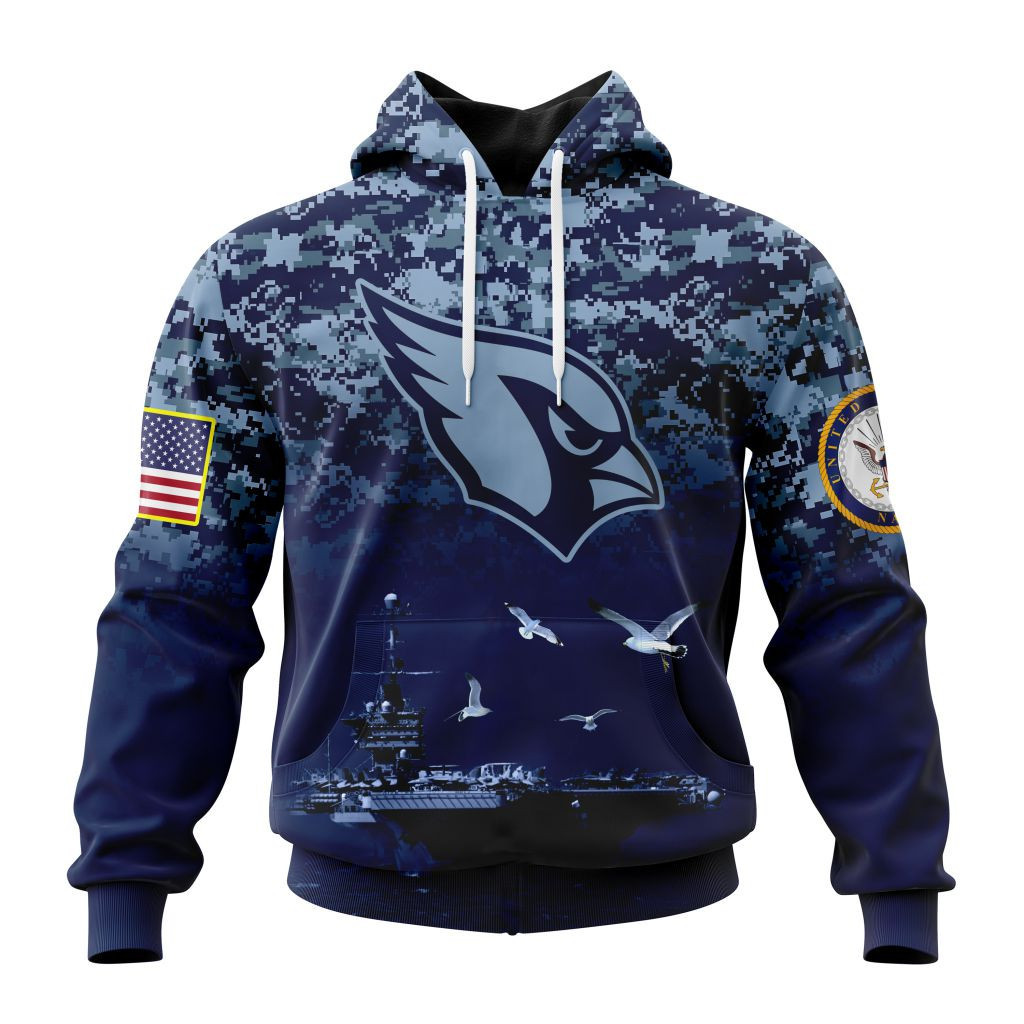 Nfl Arizona Cardinals  Honor Us Navy Veterans St2202 Hoodie Zip Hoodie TR321