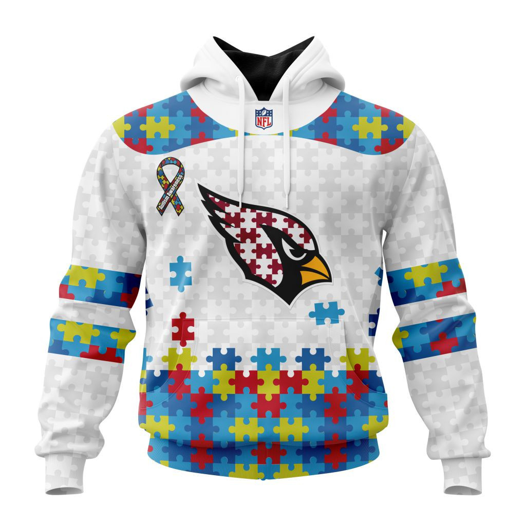 Nfl Arizona Cardinals Special Autism Awareness Design St2304 Hoodie Zip Hoodie TR64