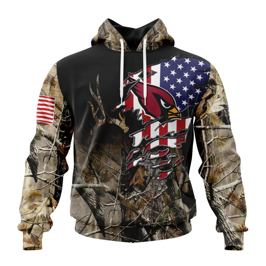 Nfl Arizona Cardinals Special Camo Realtree Hunting St2201 Hoodie Zip Hoodie TR769