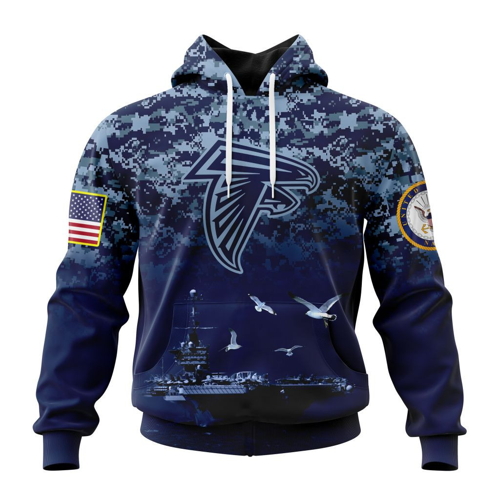 Nfl Atlanta Falcons  Honor Us Navy Veterans St2202 Hoodie Zip Hoodie TR320