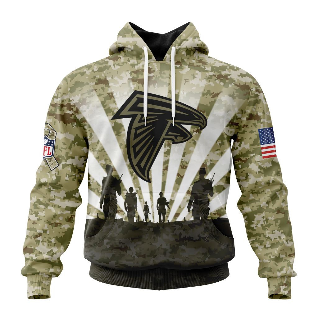 Nfl Atlanta Falcons Salute To Service  Honor Veterans And Their Families St2201 Hoodie Zip Hoodie TR251