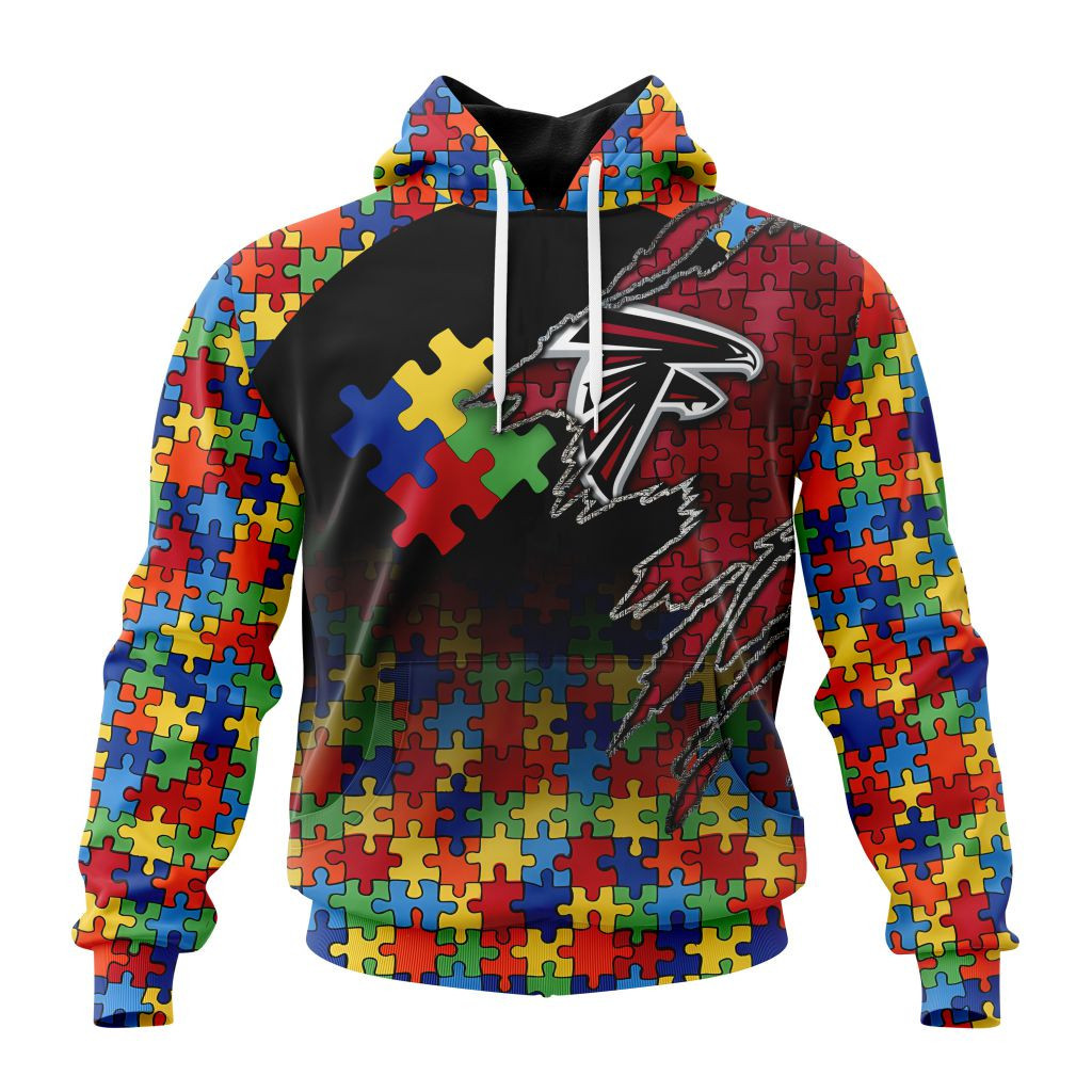 Nfl Atlanta Falcons Special Autism Awareness Design St2202 Hoodie Zip Hoodie PH142