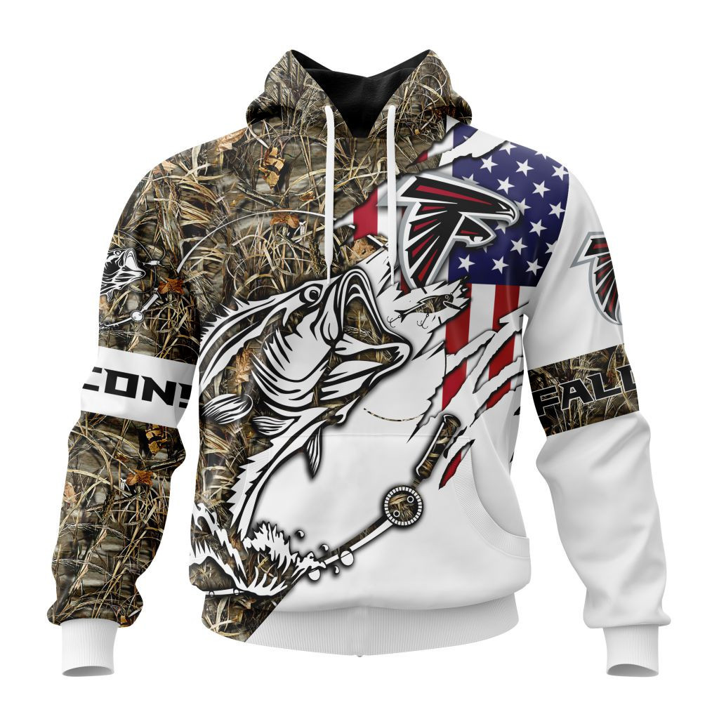 Nfl Atlanta Falcons Special Fishing With Flag Of The United States St2201 Hoodie Zip Hoodie TR594
