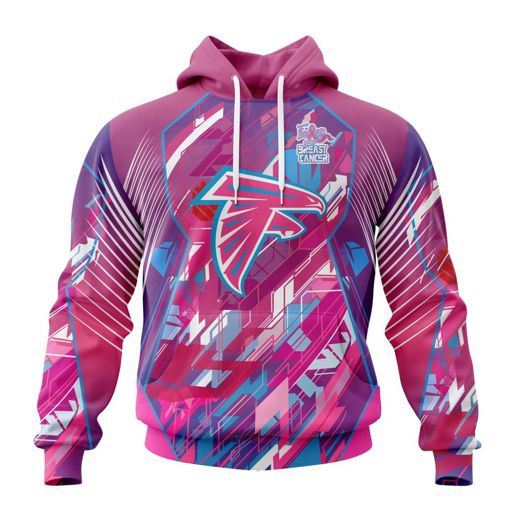 Nfl Atlanta Falcons Specialized Design I Pink I Can Fearless Again Breast Cancer Hoodie Zip Hoodie TR736