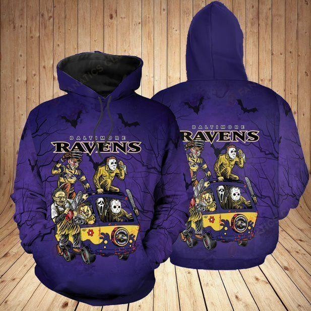 NFL Baltimore Ravens Btrv 3D Hoodie, Zip Hoodie, Sweatshirt TR3595