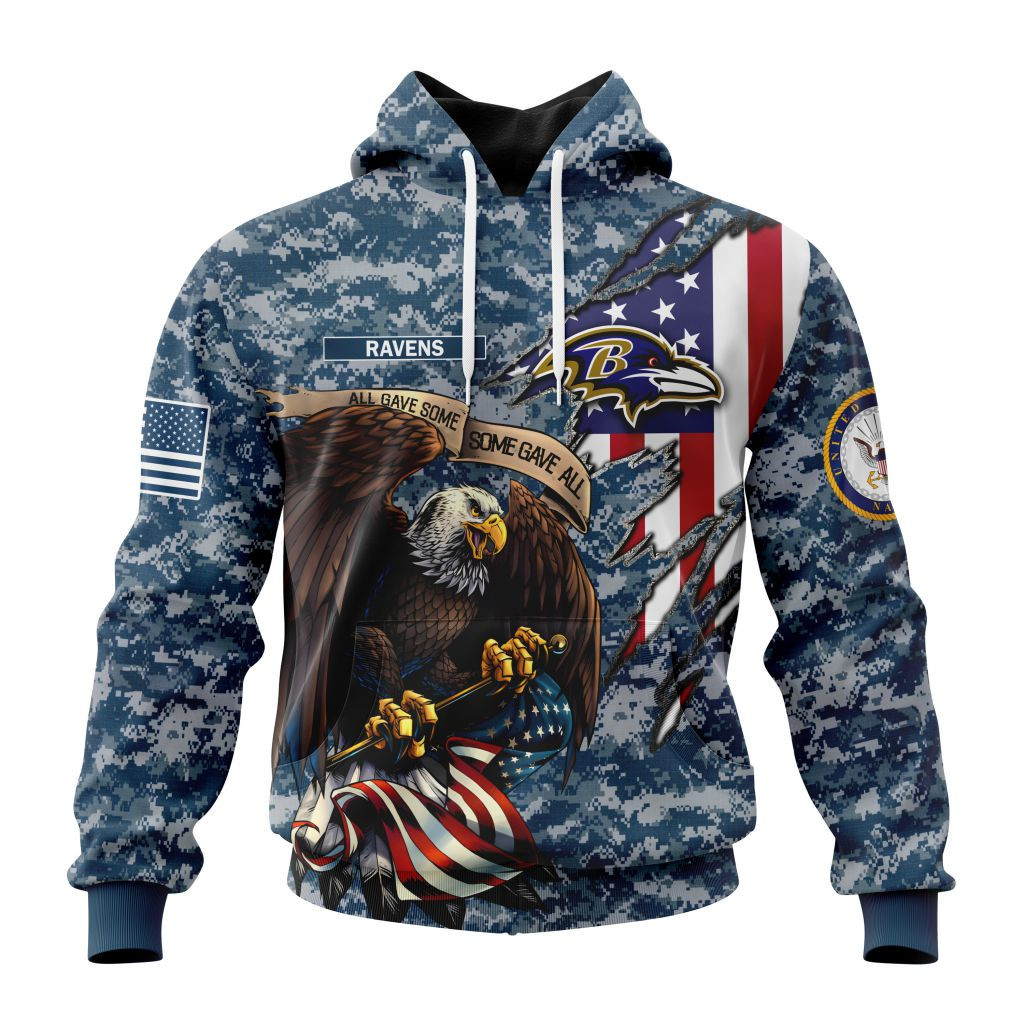 Nfl Baltimore Ravens  Honor Us Navy Veterans St2201 Hoodie Zip Hoodie TR350