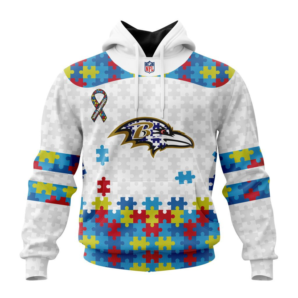 Nfl Baltimore Ravens Special Autism Awareness Design St2304 Hoodie Zip Hoodie TR61