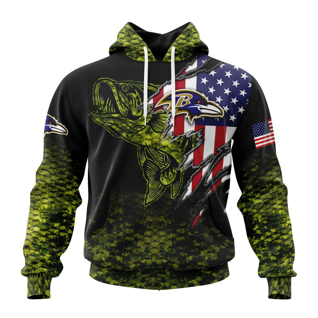 Nfl Baltimore Ravens Special Camo Fishing St2202 Hoodie Zip Hoodie TR521