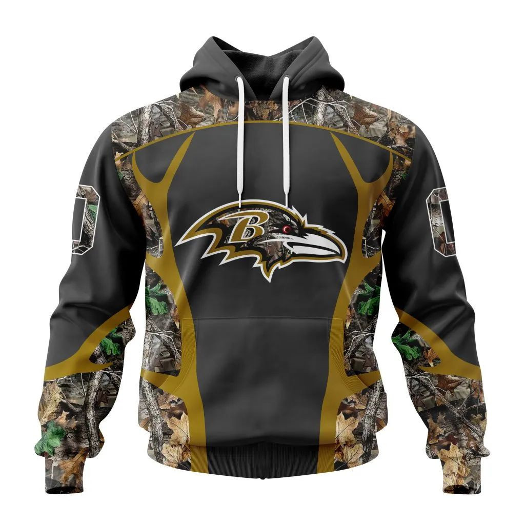 Nfl Baltimore Ravens Special Camo Hunting Design V2302 Hoodie Zip Hoodie TR29
