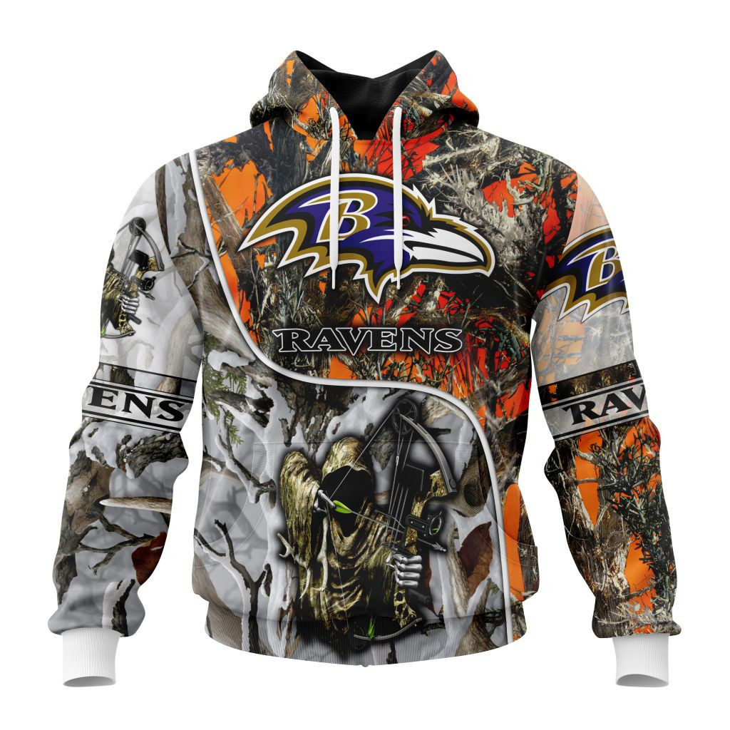 Nfl Baltimore Ravens Special Fall And Winter Bow Hunting St2203 Hoodie Zip Hoodie TR617