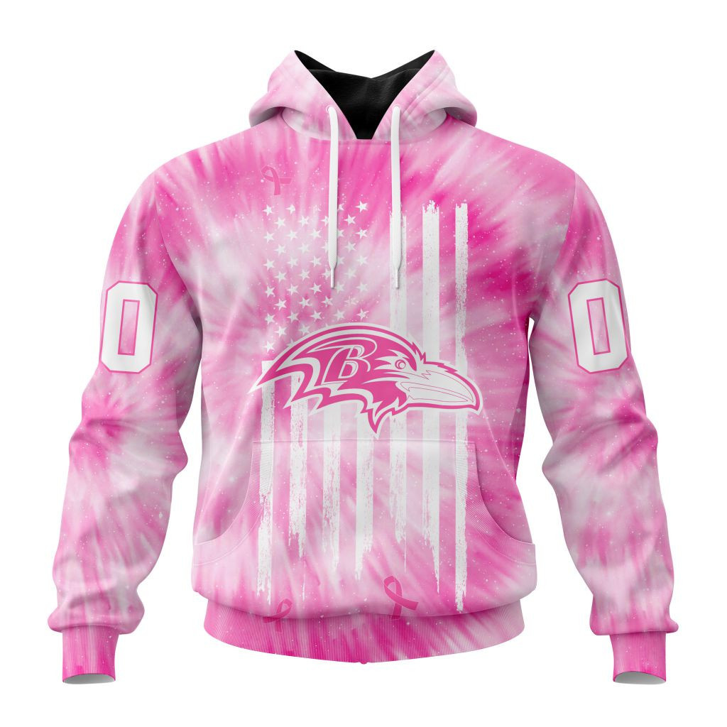 Nfl Baltimore Ravens Special Pink Tie Dye St2201 Hoodie Zip Hoodie TR231