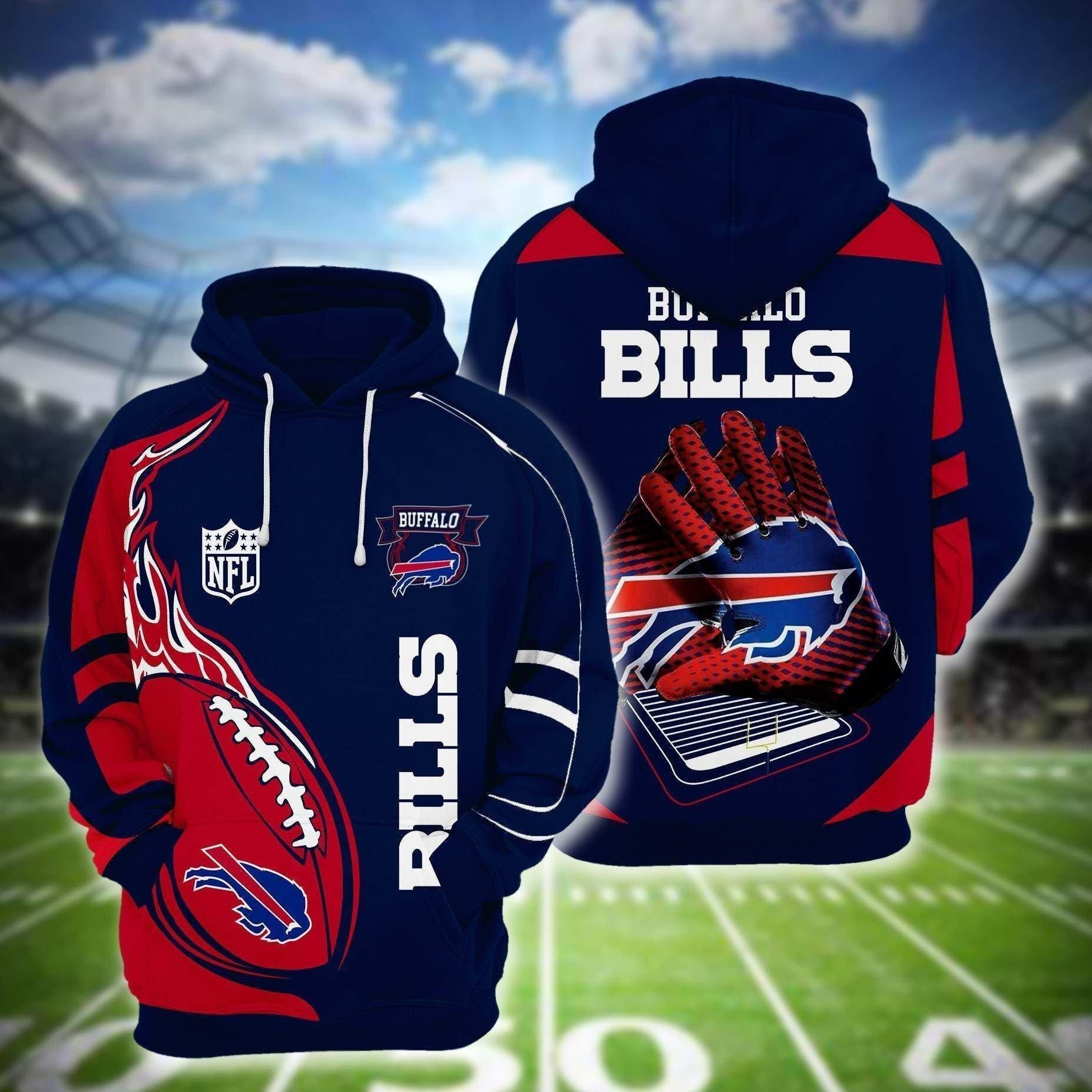 NFL Buffalo Bills Fire Of Bills 3D Hoodie, Zip Hoodie, Sweatshirt TR3711