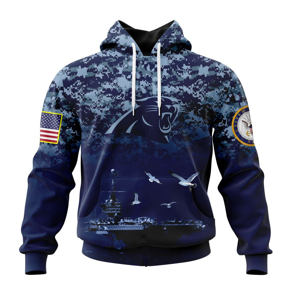 Nfl Carolina Panthers  Honor Us Navy Veterans St2202 Hoodie Zip Hoodie TR315