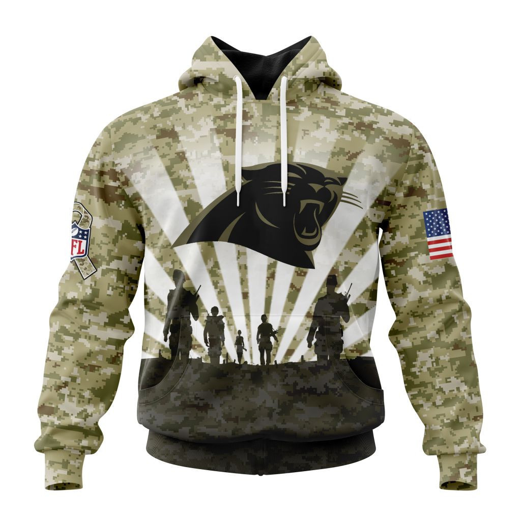Nfl Carolina Panthers Salute To Service  Honor Veterans And Their Families St2201 Hoodie Zip Hoodie TR245