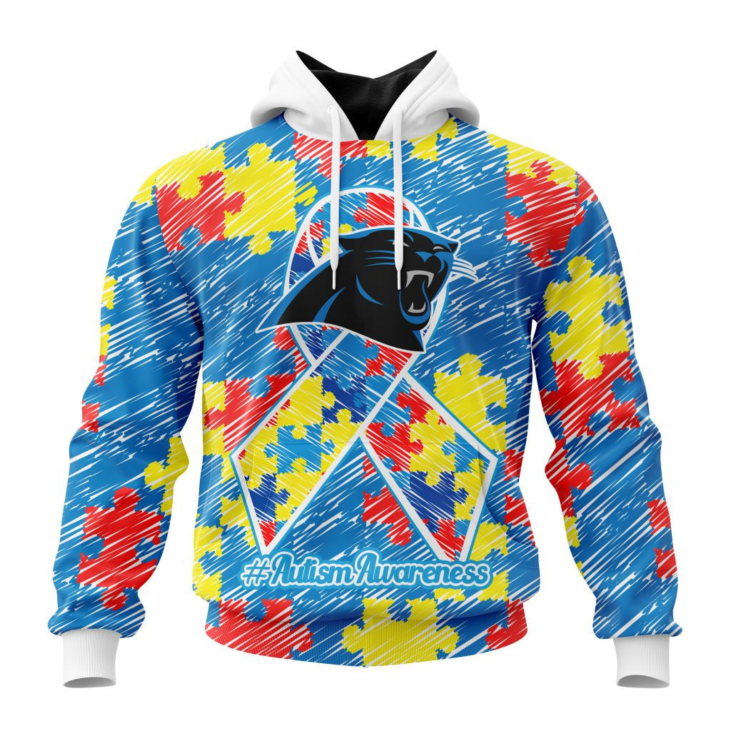 Nfl Carolina Panthers Special Autism Awareness Design St2201 Hoodie Zip Hoodie PH86