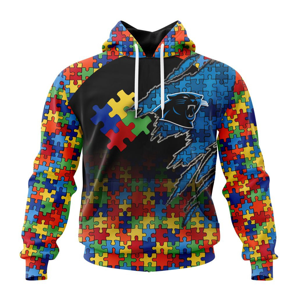 Nfl Carolina Panthers Special Autism Awareness Design St2202 Hoodie Zip Hoodie PH138