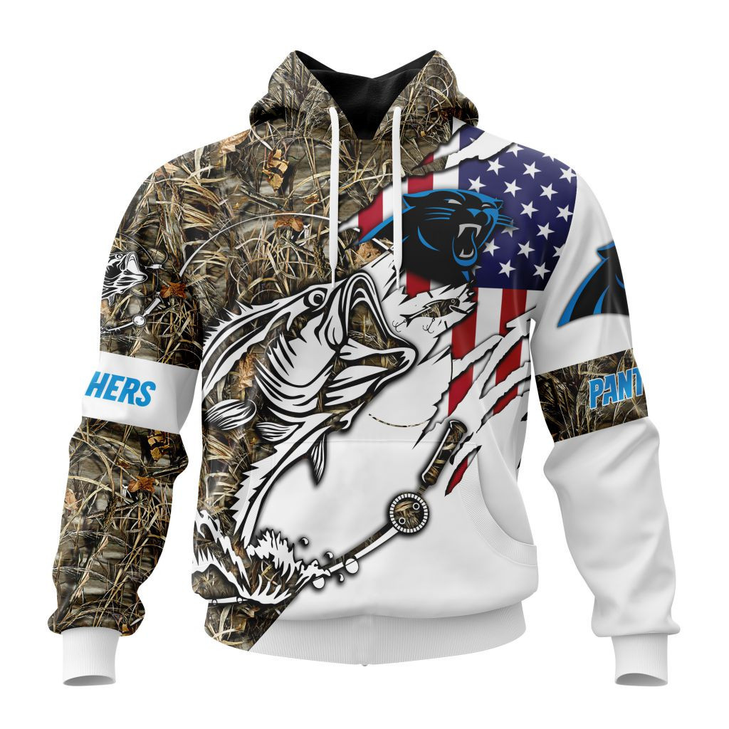Nfl Carolina Panthers Special Fishing With Flag Of The United States St2201 Hoodie Zip Hoodie TR588