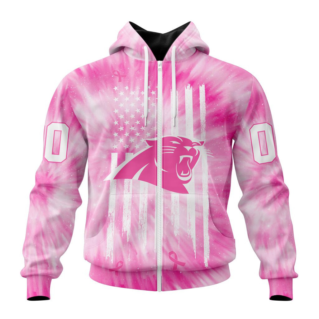 Nfl Carolina Panthers Special Pink Tie Dye St2201 Hoodie Zip Hoodie TR228