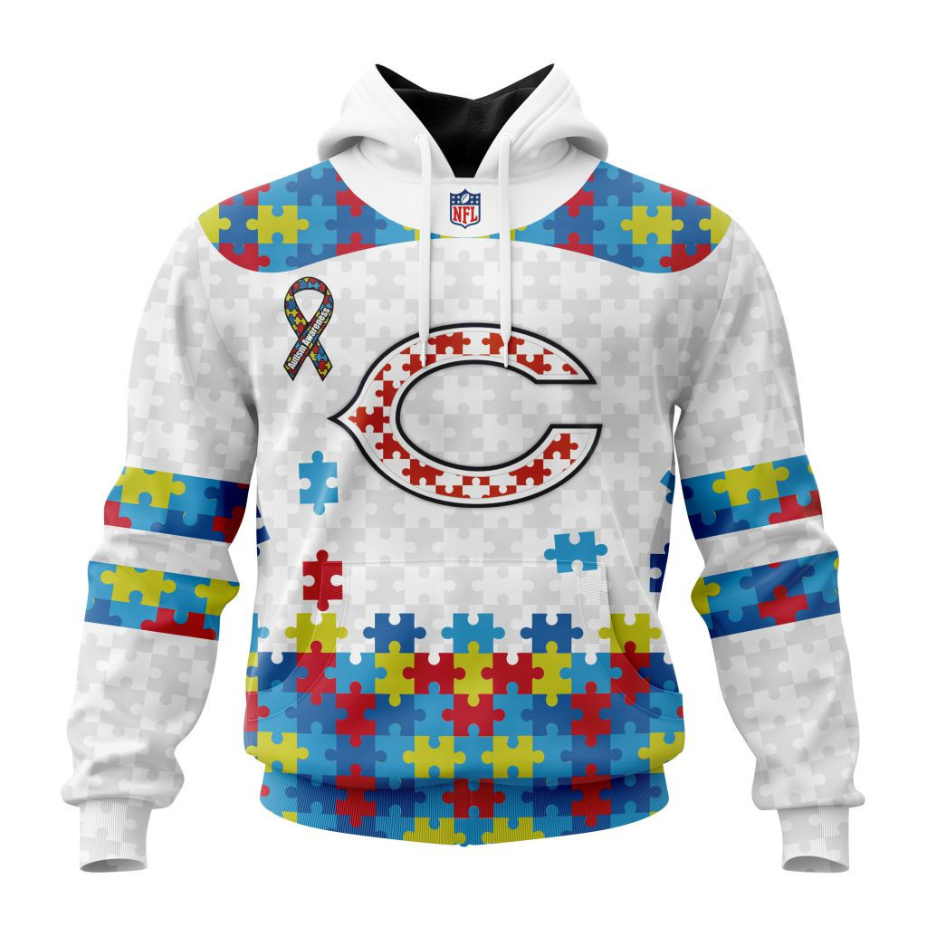 Nfl Chicago Bears Special Autism Awareness Design St2304 Hoodie Zip Hoodie TR57