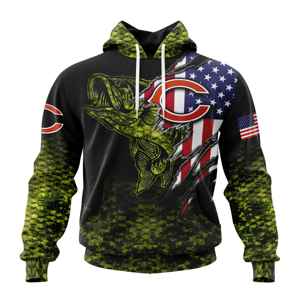 Nfl Chicago Bears Special Camo Fishing St2202 Hoodie Zip Hoodie TR534