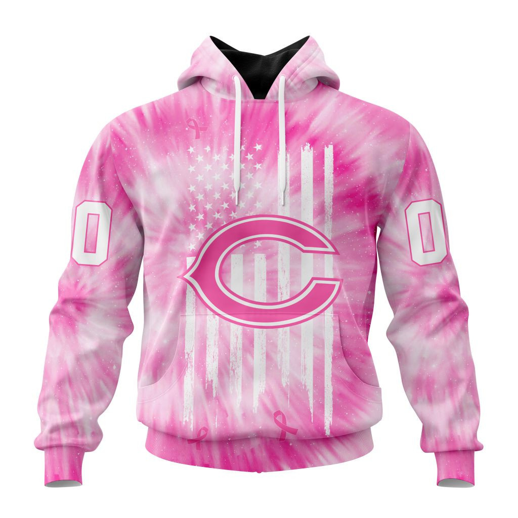 Nfl Chicago Bears Special Pink Tie Dye St2201 Hoodie Zip Hoodie TR227
