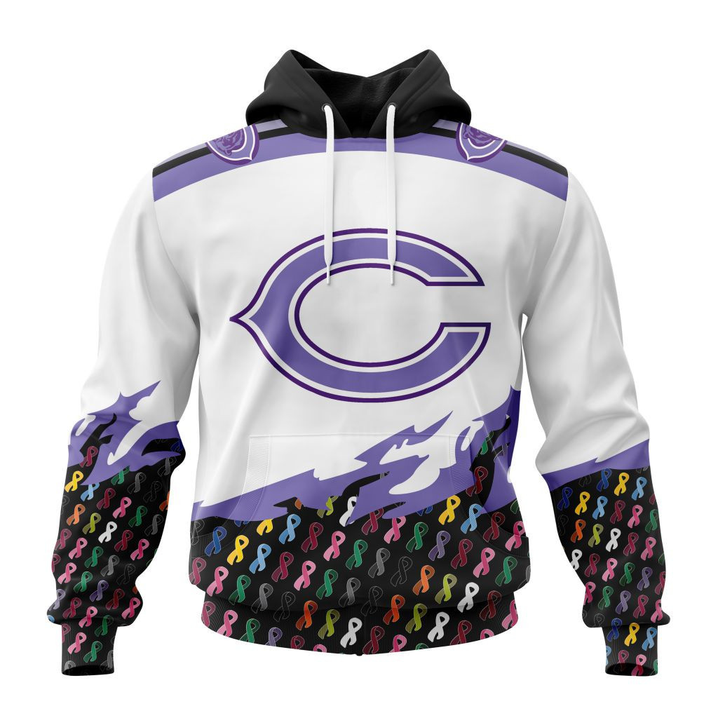 Nfl Chicago Bears Specialized Kits In October We Stand Together We Can Beat Cancer Hoodie Zip Hoodie TR571