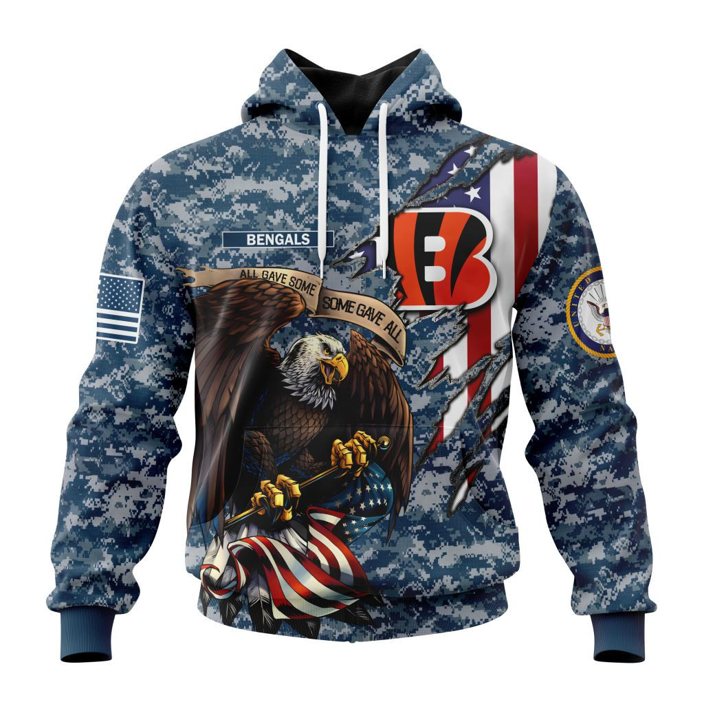 Nfl Cincinnati Bengals  Honor Us Navy Veterans St2201 Hoodie Zip Hoodie TR349