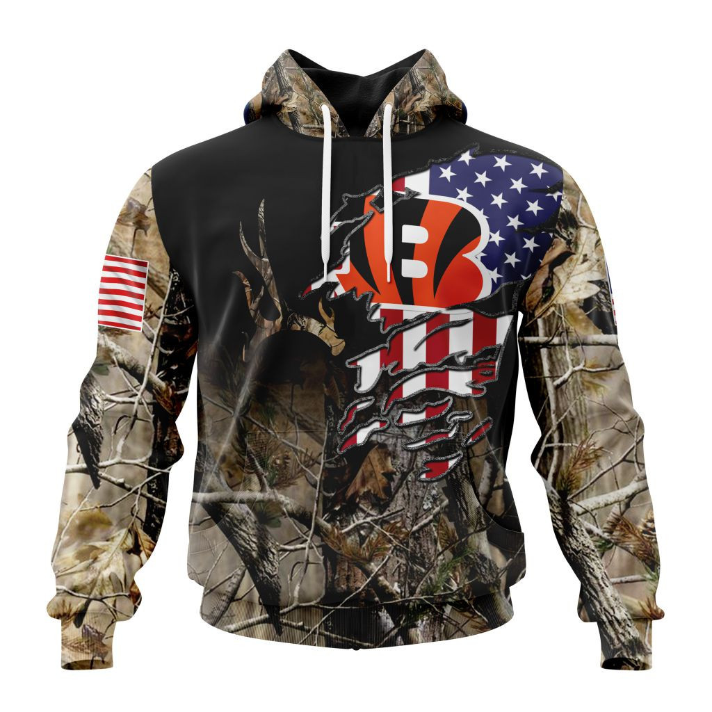Nfl Cincinnati Bengals Special Camo Realtree Hunting St2201 Hoodie Zip Hoodie TR751