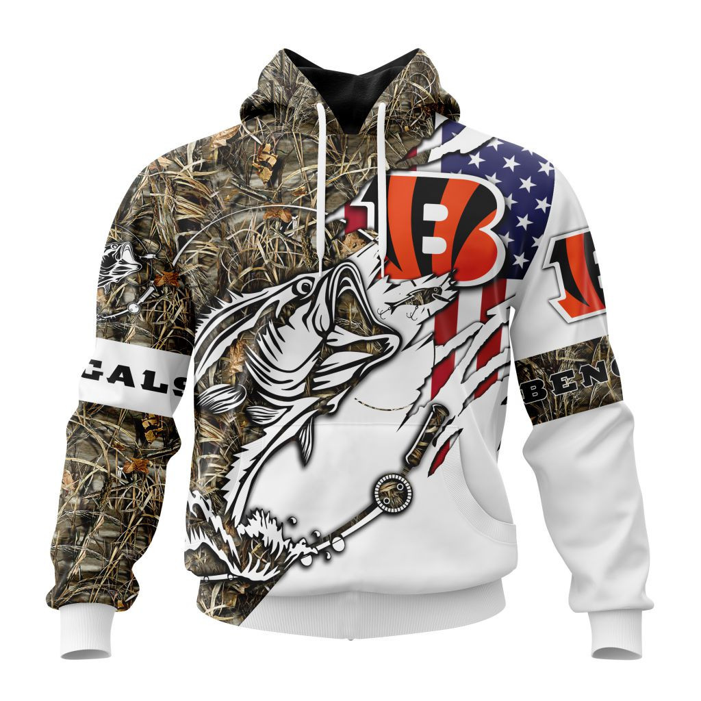 Nfl Cincinnati Bengals Special Fishing With Flag Of The United States St2201 Hoodie Zip Hoodie TR591