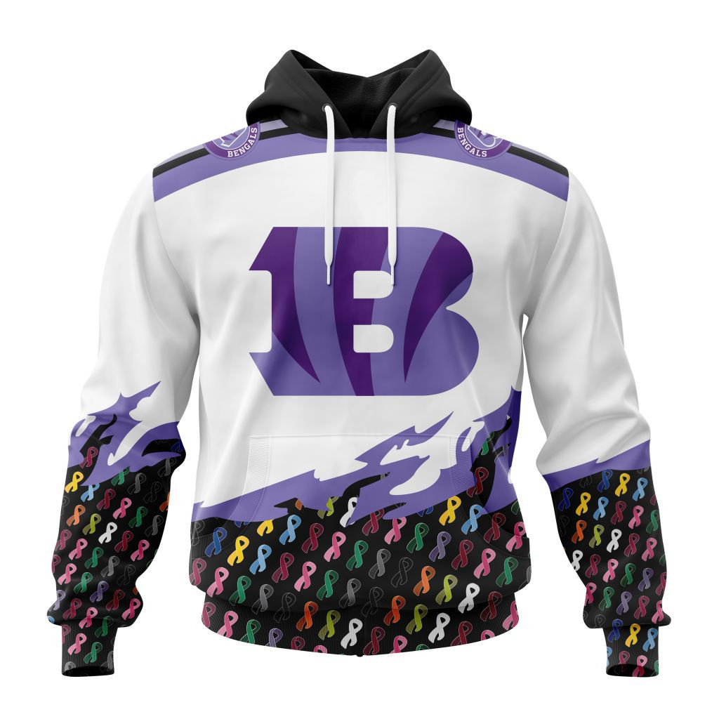 Nfl Cincinnati Bengals Specialized Kits In October We Stand Together We Can Beat Cancer Hoodie Zip Hoodie TR573