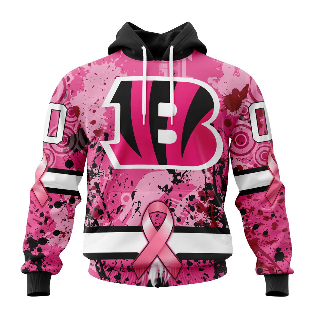 Nfl Cincinnati Bengals Specialized Specialized Design I Pink I Can In October We Wear Pink Breast Cancer Hoodie Zip Hoodie TR794