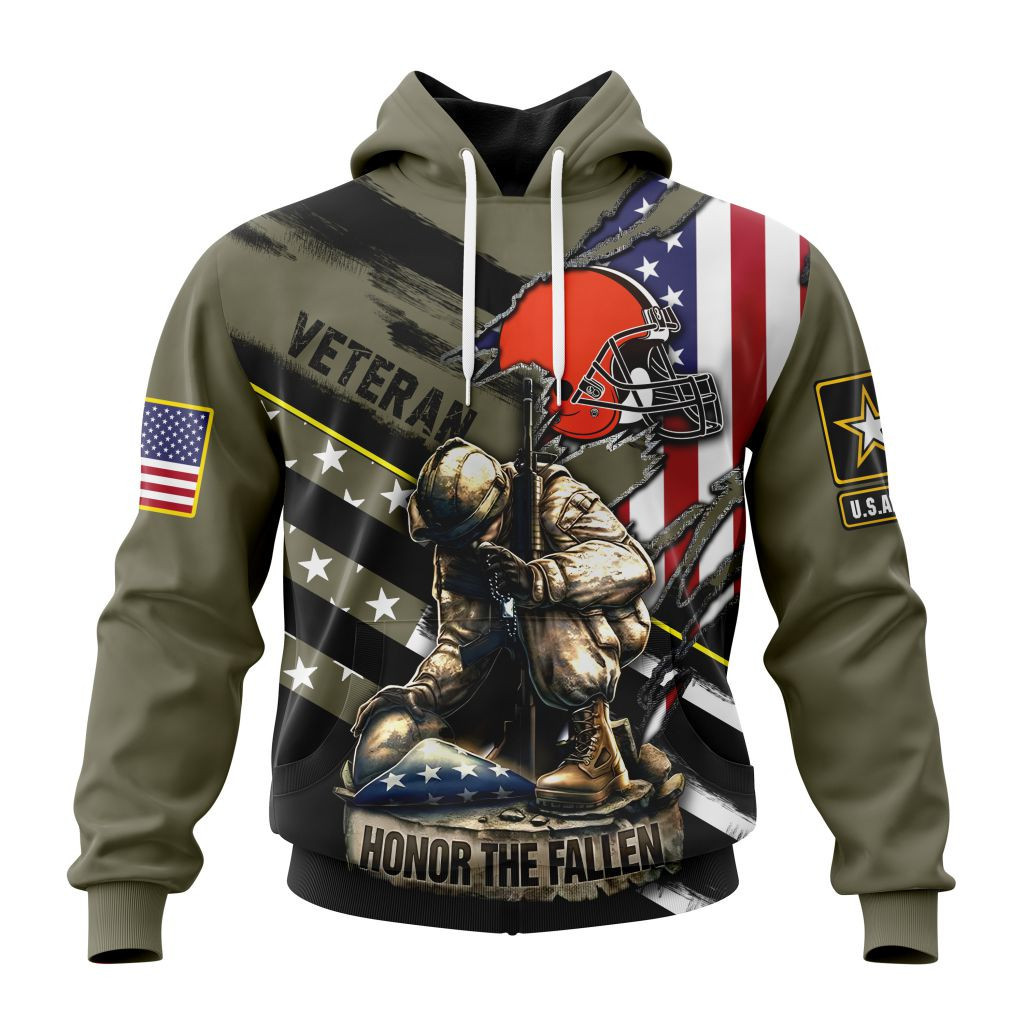 Nfl Cleveland Browns  Honor Veterans And Their Families St2202 Hoodie Zip Hoodie TR380