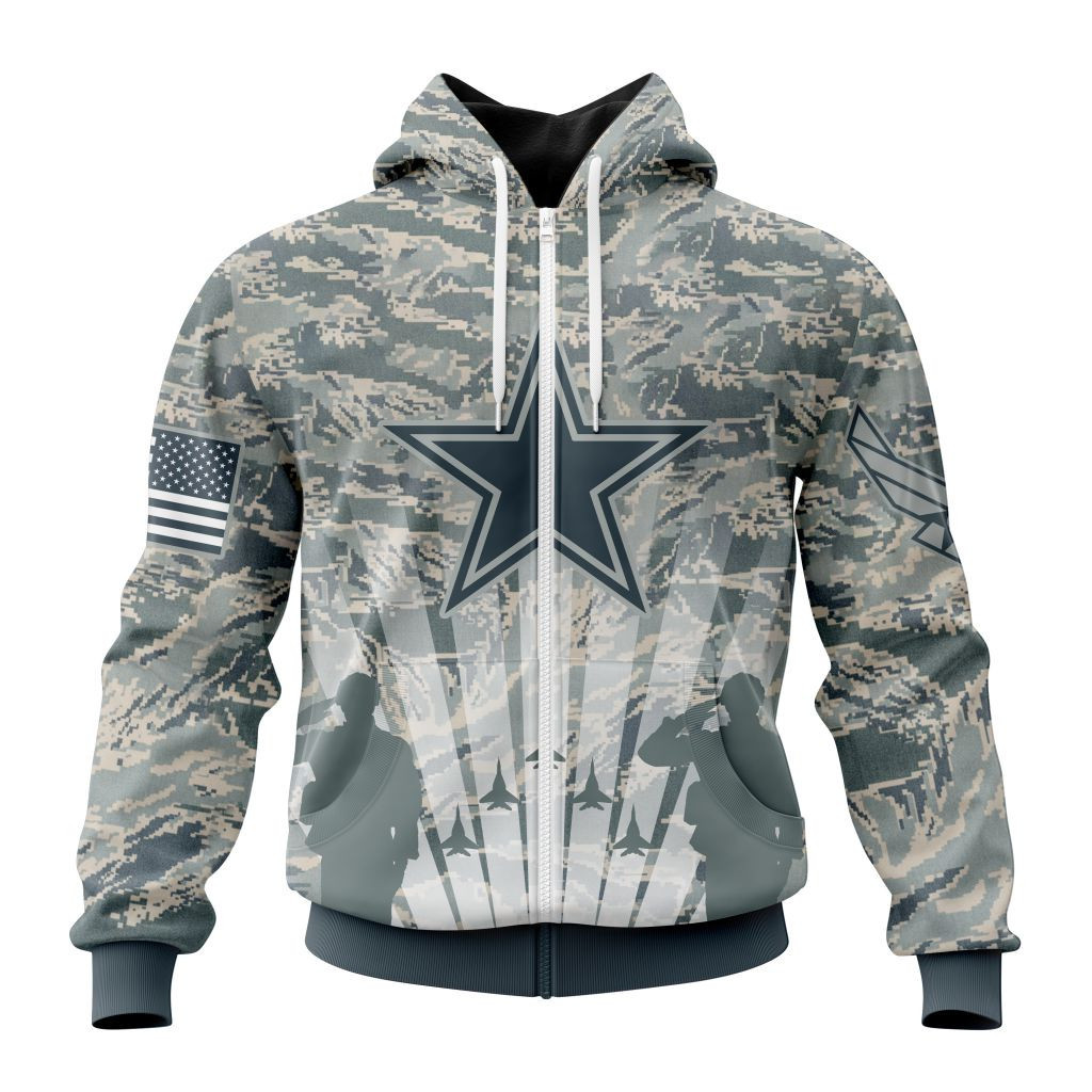 Nfl Dallas Cowboys Honor Us Air Force Veterans St2201 Hoodie Zip Hoodie PH192