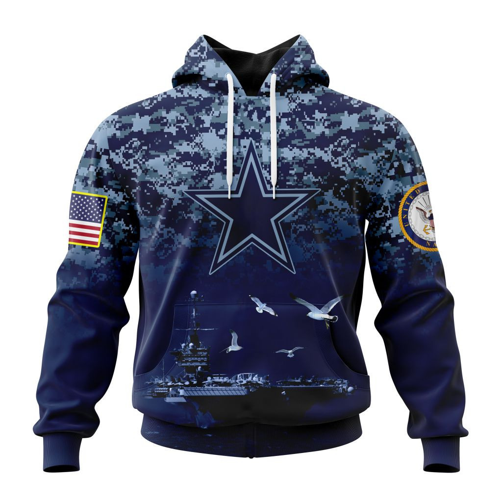 Nfl Dallas Cowboys  Honor Us Navy Veterans St2202 Hoodie Zip Hoodie TR312
