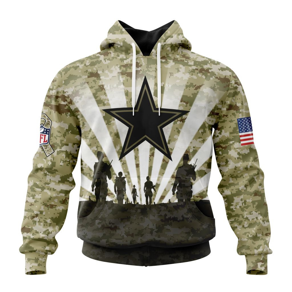 Nfl Dallas Cowboys Salute To Service  Honor Veterans And Their Families St2201 Hoodie Zip Hoodie TR262