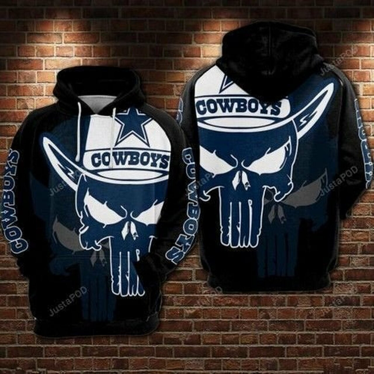 Nfl Dallas Cowboys Skull 3D Hoodie Zip Hoodie TH652