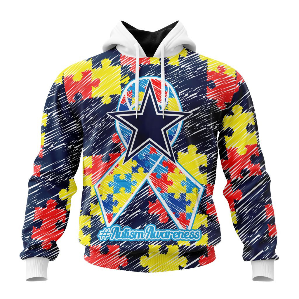 Nfl Dallas Cowboys Special Autism Awareness Design St2201 Hoodie Zip Hoodie PH83