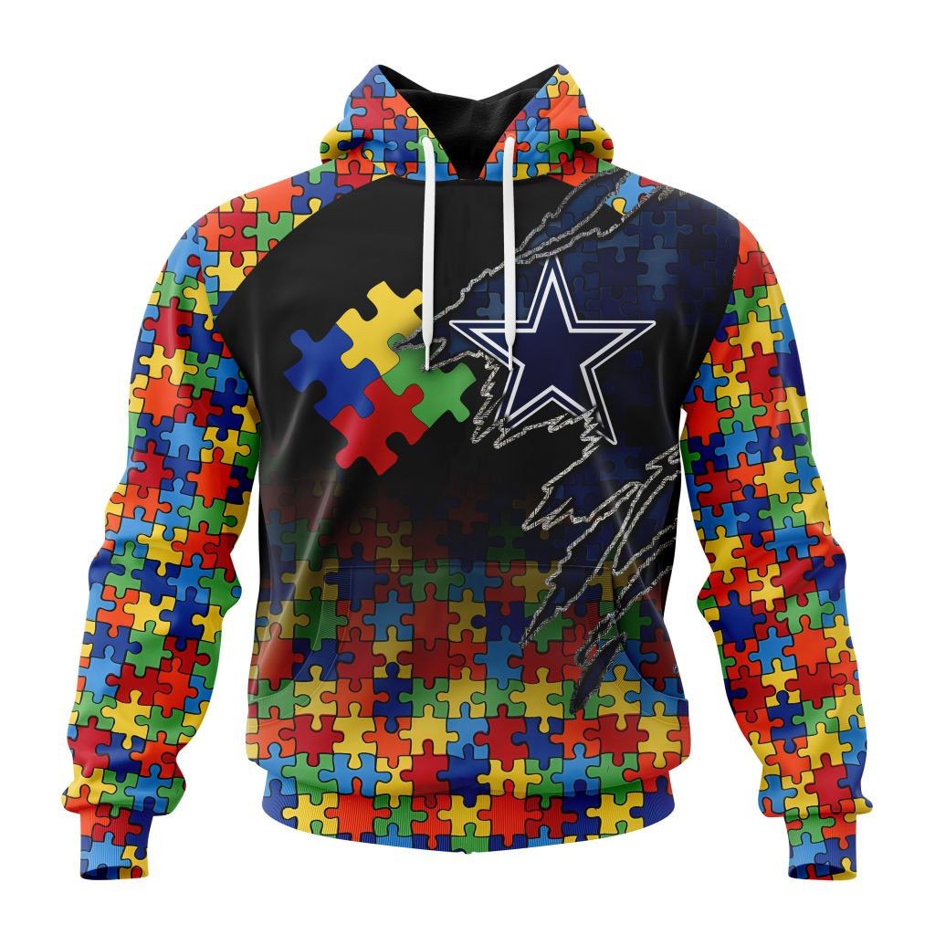 Nfl Dallas Cowboys Special Autism Awareness Design St2202 Hoodie Zip Hoodie PH135
