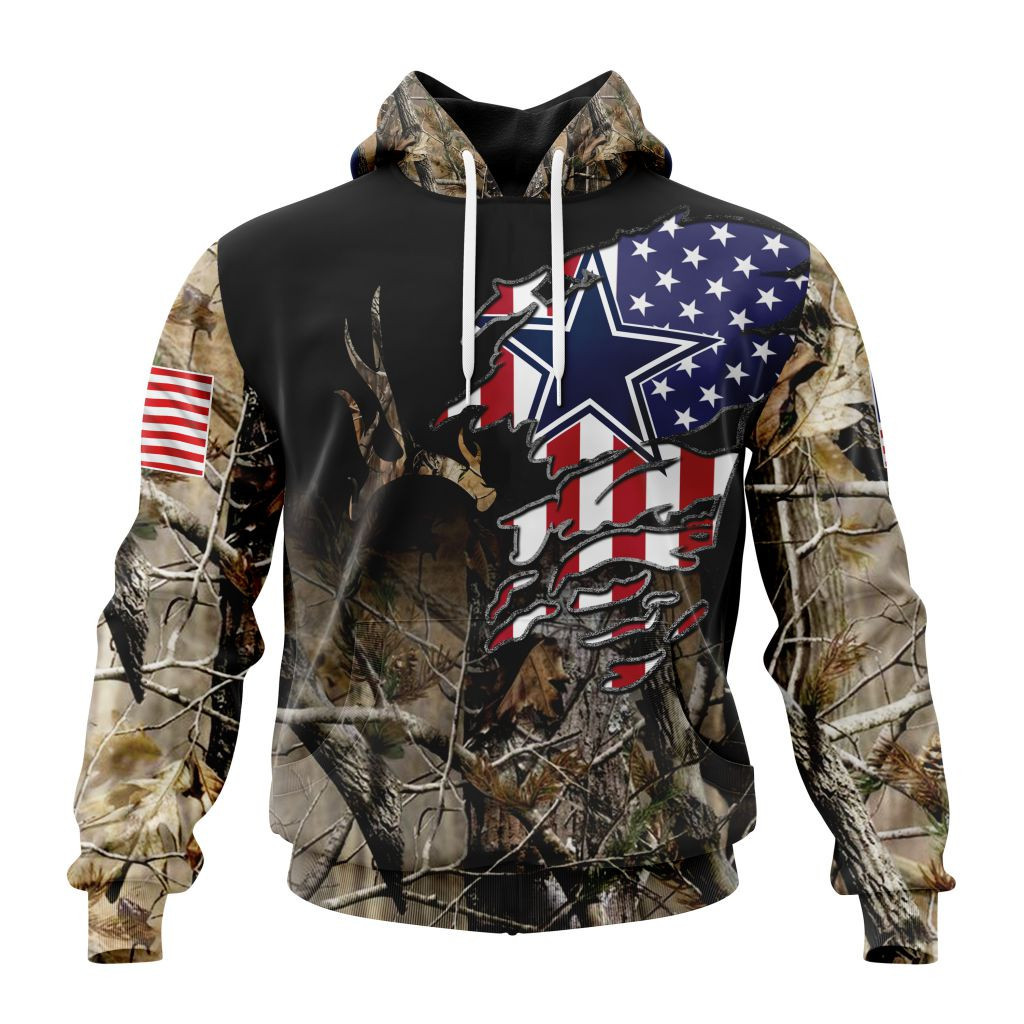 Nfl Dallas Cowboys Special Camo Realtree Hunting St2201 Hoodie Zip Hoodie TR765